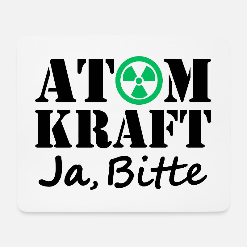 Atomkraft, Ja bitte, Ja zu Kernenergie - Mousepad (Querformat) - Weiß