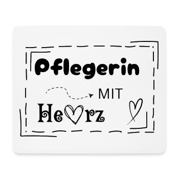 Nurse with heart - Mouse Pad (horizontal) - white - Front