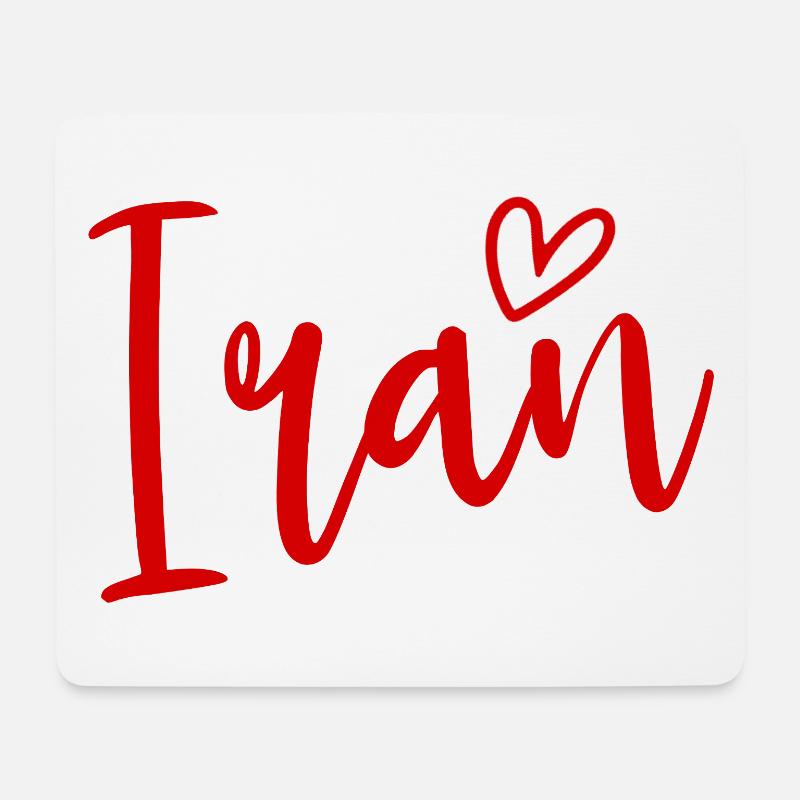 Iran Heart Women's Love Iran - Mousepad (Querformat) - Weiß