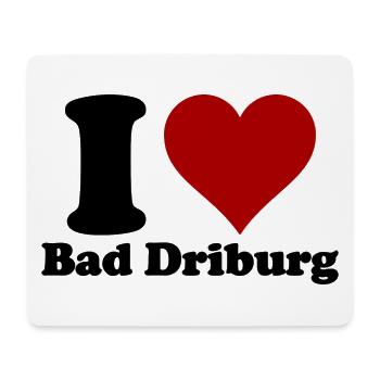 I Love Bad Driburg - Mouse Pad (horizontal) - white - Front