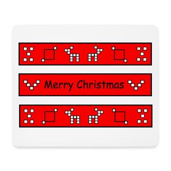 Nordische Weihnachts Muster - Mousepad (Querformat) - Weiß - Vorne