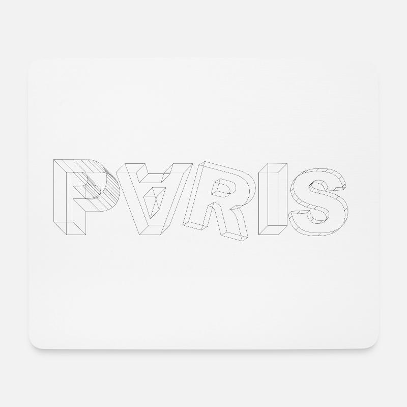 Paris - Mousepad (Querformat) - Weiß