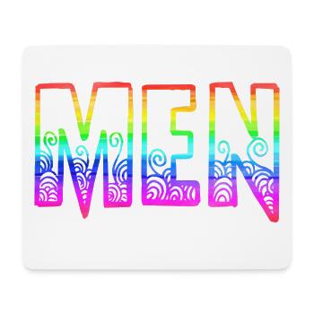 men rs regenbogen - Mousepad (Querformat) - Weiß - Vorne