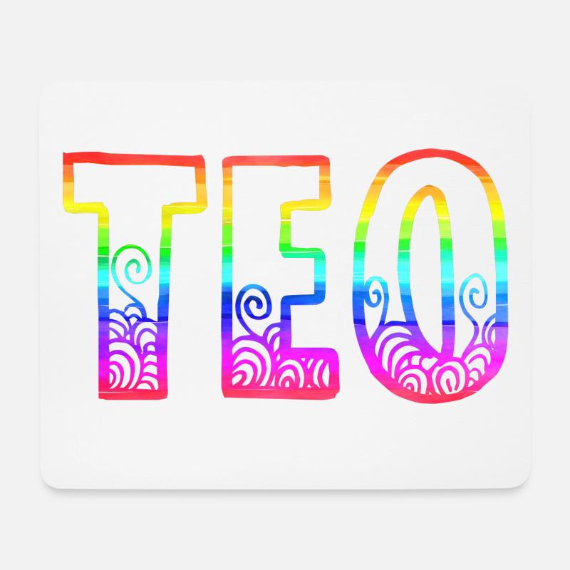 teo rs regenbogen - Mousepad (Querformat) - Weiß