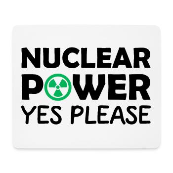 Atomkraft, Ja bitte, Ja zu Kernenergie - Mousepad (Querformat) - Weiß - Vorne