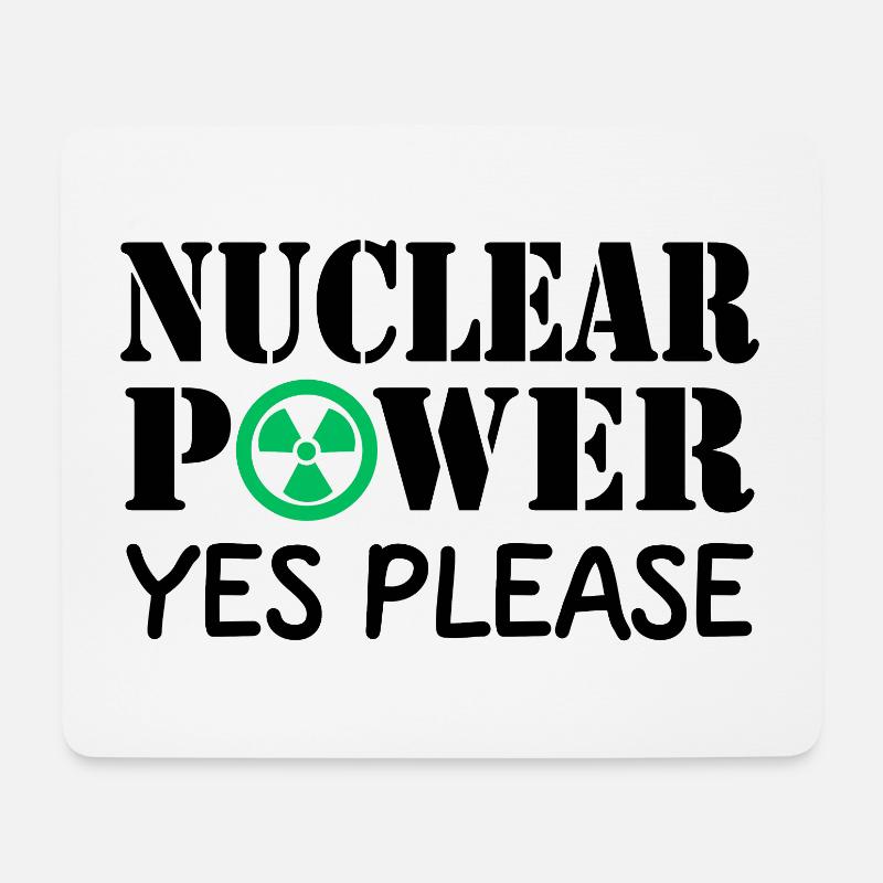 Atomkraft, Ja bitte, Ja zu Kernenergie - Mousepad (Querformat) - Weiß