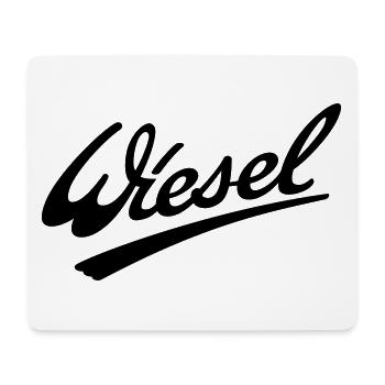 Wiesel Logo - Mousepad (Querformat) - Weiß - Vorne