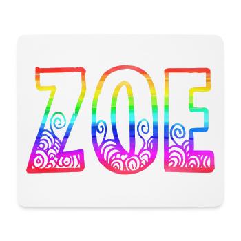 zoe rs regenbogen - Mousepad (Querformat) - Weiß - Vorne