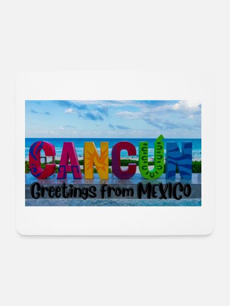 Grüße aus Mexiko . Cancun - Mousepad (Querformat) - Weiß