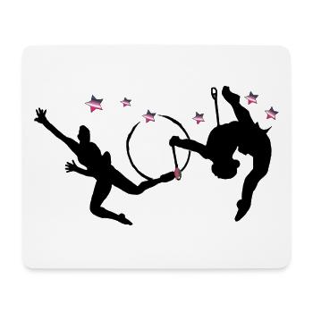 Rhythmic gymnastics with hoops - Mouse Pad (horizontal) - white - Front