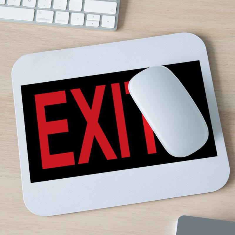 Exit / Exit / Emergency Exit Mouse Pad (horizontal)