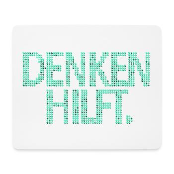 Denken Hilft - Mousepad (Querformat) - Weiß - Vorne