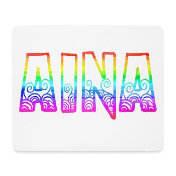 aina rs rainbow - Mouse Pad (horizontal) - white - Front
