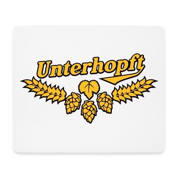 Bier Spruch Unterhopft fürs Saufen - Mousepad (Querformat) - Weiß - Vorne