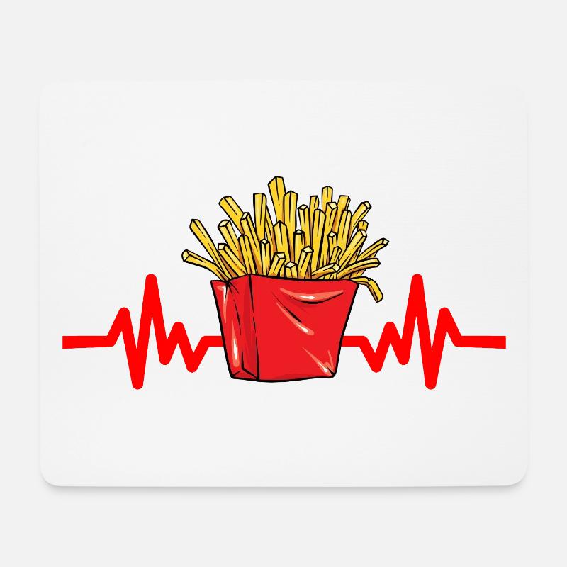 ECG Pommes - Mouse Pad (horizontal) - white