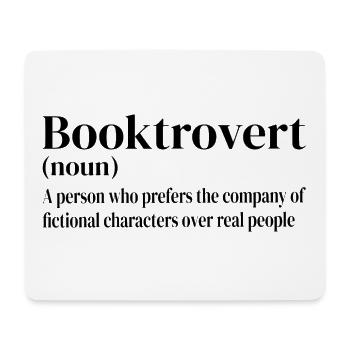 Booktrovert Definition - Mouse Pad (horizontal) - white - Front
