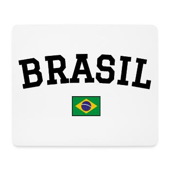 Brasilien Flagge Design Schwarz - Mousepad (Querformat) - Weiß - Vorne