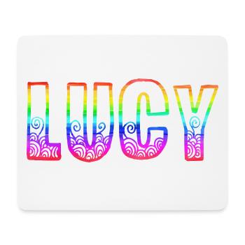 lucy rs regenbogen - Mousepad (Querformat) - Weiß - Vorne