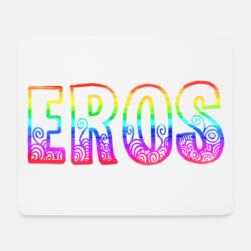 eros rs regenbogen - Mousepad (Querformat) - Weiß