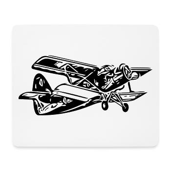 Historic biplane - Mouse Pad (horizontal) - white - Front