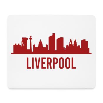 Liverpool silhouette England UK - Tapis de souris (format paysage) - blanc - Devant