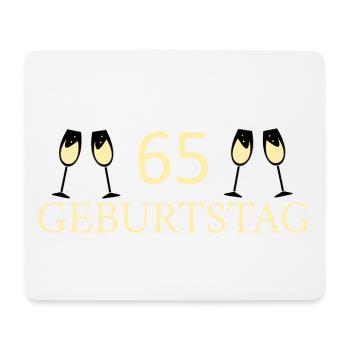 65th birthday 65 years - Mouse Pad (horizontal) - white - Front