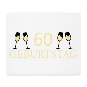 60th birthday 60 years - Mouse Pad (horizontal) - white - Front