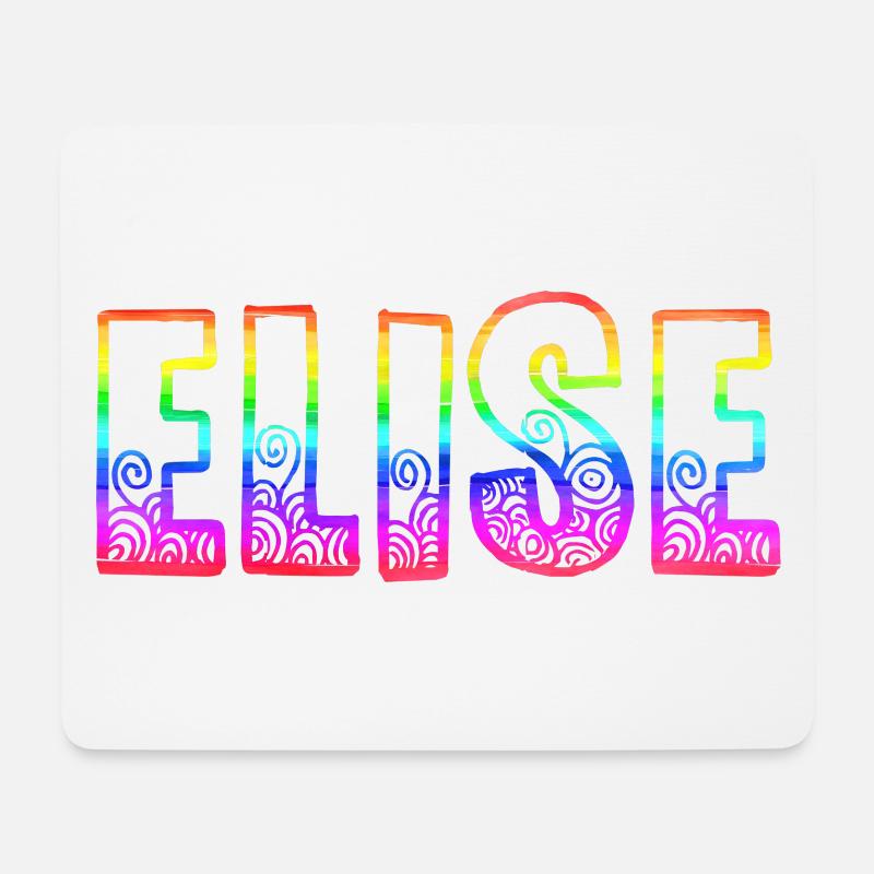 elise rs regenbogen - Mousepad (Querformat) - Weiß