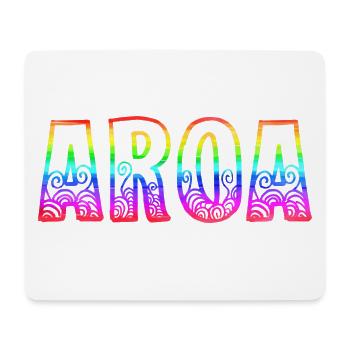 Aroa rs Arc-en-ciel - Tapis de souris (format paysage) - blanc - Devant