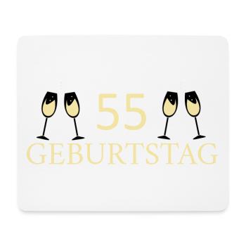 55th birthday 55 years - Mouse Pad (horizontal) - white - Front