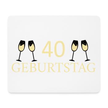 40e anniversaire 40 ans - Tapis de souris (format paysage) - blanc - Devant