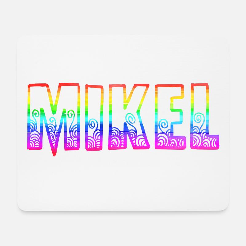 mikel rs regenbogen - Mousepad (Querformat) - Weiß