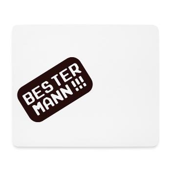Bester Mann Design für die besten Männer und Jungs - Mousepad (Querformat) - Weiß - Vorne