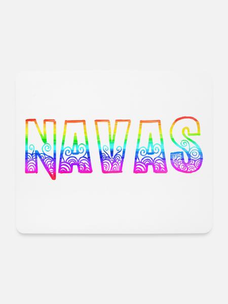 navas rs regenbogen - Mousepad (Querformat) - Weiß
