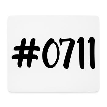 #0711 - Mousepad (Querformat) - Weiß - Vorne