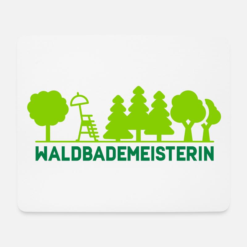 Waldbademeisterin für das Waldbaden im Waldbad - Mousepad (Querformat) - Weiß