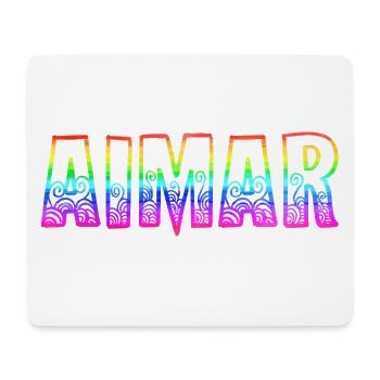 Aimar RS Arc-en-ciel - Tapis de souris (format paysage) - blanc - Devant