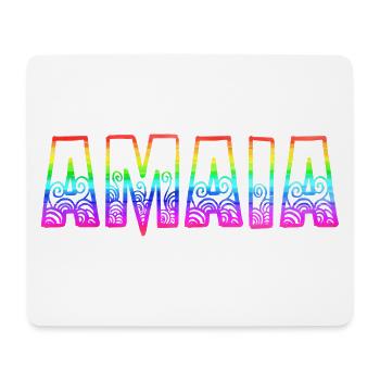 amaia rs arc-en-ciel - Tapis de souris (format paysage) - blanc - Devant