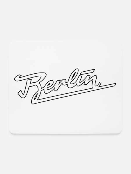 Berlin Logo mit Kontur - Mousepad (Querformat) - Weiß