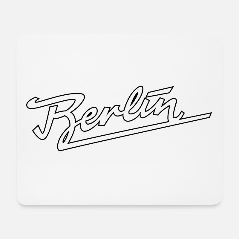 Berlin Logo mit Kontur - Mousepad (Querformat) - Weiß