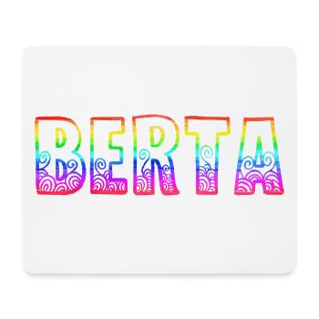 Berta rs Arc-en-ciel - Tapis de souris (format paysage) - blanc - Devant