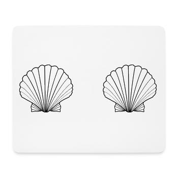 Soutien-gorge Shell - Tapis de souris (format paysage) - blanc - Devant