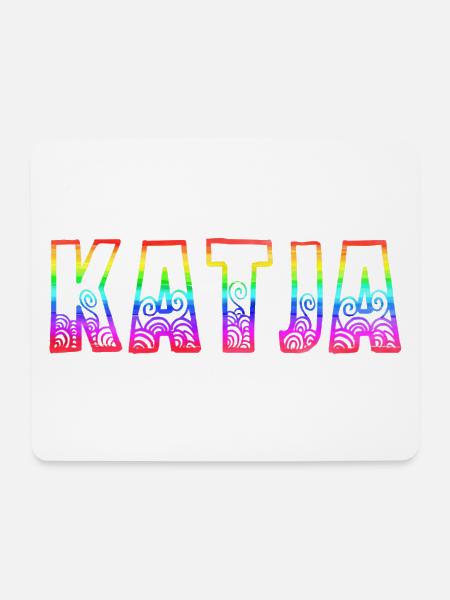 katja rs regenbogen - Mousepad (Querformat) - Weiß