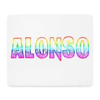 Alonso RS Arc-en-ciel - Tapis de souris (format paysage) - blanc - Devant