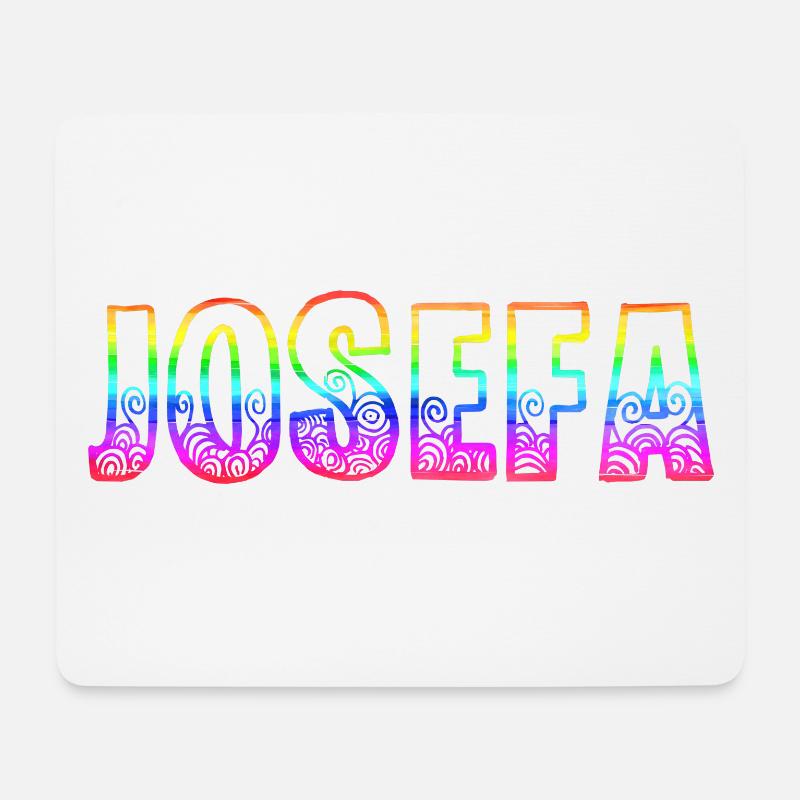 josefa rs regenbogen - Mousepad (Querformat) - Weiß