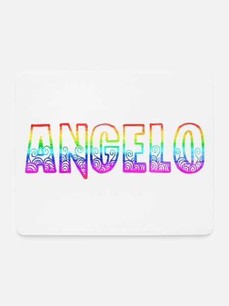 angelo rs regenbogen - Mousepad (Querformat) - Weiß