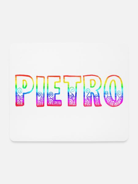 pietro rs regenbogen - Mousepad (Querformat) - Weiß