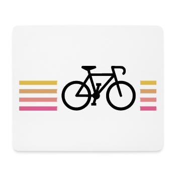 Black Bike Sunset Energetische Streifen - Mousepad (Querformat) - Weiß - Vorne