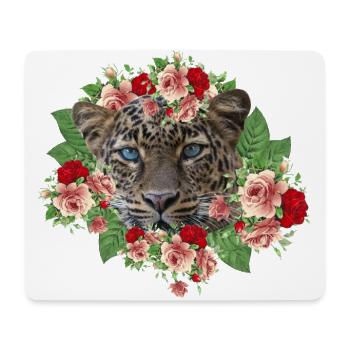 Leo Le Chat - Tapis de souris (format paysage) - blanc - Devant