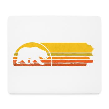 RETRO BEAR - Mouse Pad (horizontal) - white - Front